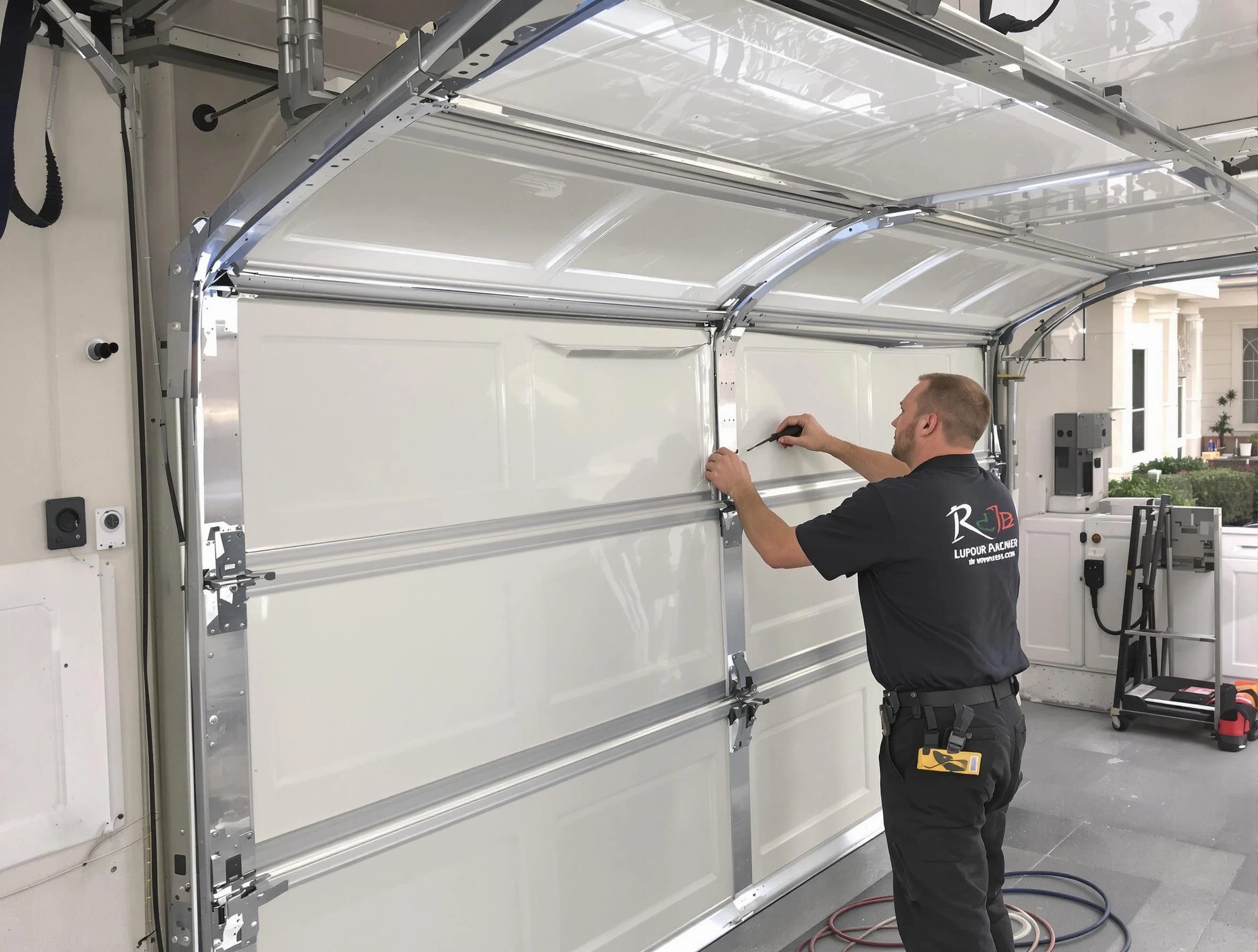 Monument Garage Door Repair professional performing panel repair in Monument