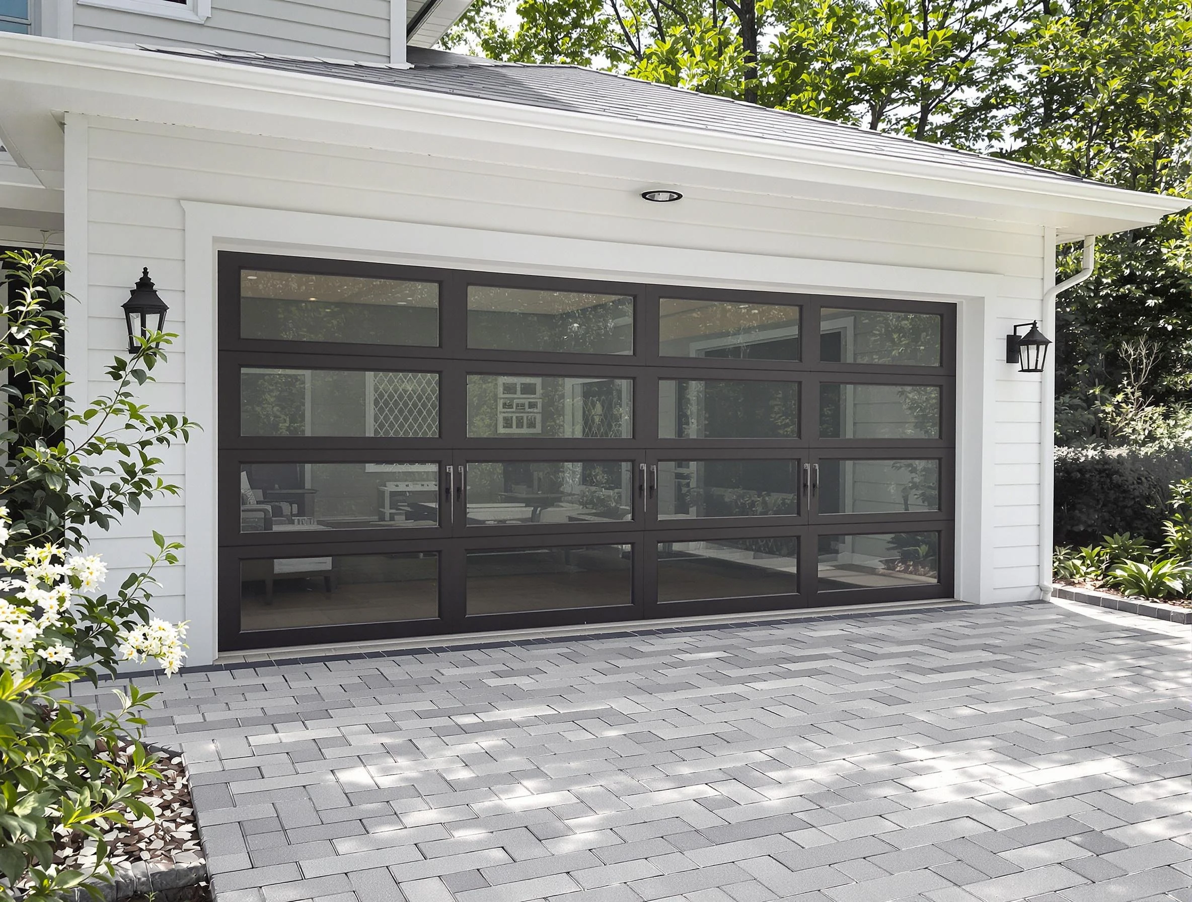 Monument Garage Door Repair design specialist presenting custom garage door options to Monument homeowner